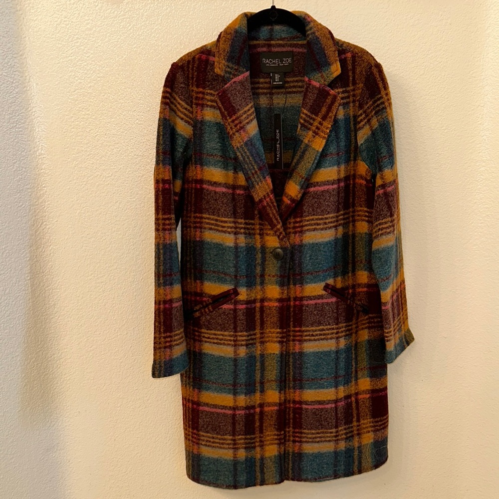 Rachel Zoe plaid coat